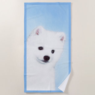 American Eskimo Dog Painting - Original Dog Art Strandtuch