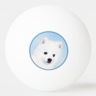 American Eskimo Dog Painting - Original Dog Art Tischtennisball