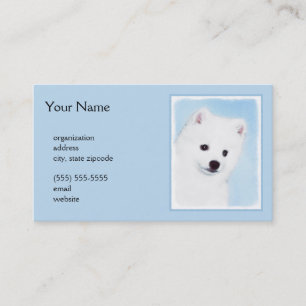American Eskimo Dog Painting - Original Dog Art Visitenkarte