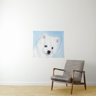 American Eskimo Dog Painting - Original Dog Art Wandteppich