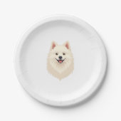 American Eskimo Dog Pappteller (Vorderseite)
