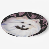 American Eskimo Dog Pappteller (Schrägansicht)