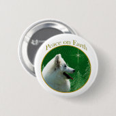 American Eskimo Dog Peace Button (Vorne & Hinten)