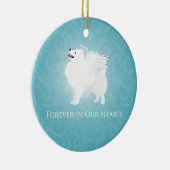 American Eskimo Dog Pet Loss Beileid Design Keramikornament (Rechts)