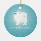 American Eskimo Dog Pet Loss Beileid Design Keramikornament (Vorne)
