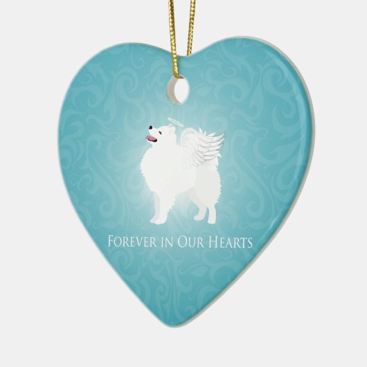 American Eskimo Dog Pet Loss Beileid Design Keramikornament (Links)