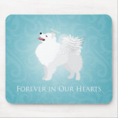American Eskimo Dog Pet Loss Beileid Design Mousepad (Vorne)