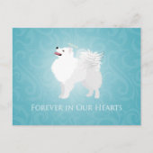 American Eskimo Dog Pet Loss Beileid Design Postkarte (Vorderseite)