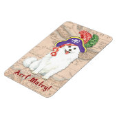American Eskimo Dog Pirate Magnet (Linke Seite)