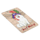 American Eskimo Dog Pirate Magnet (Rechte Seite)