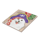 American Eskimo Dog Pirate Tile Fliese (Seite)