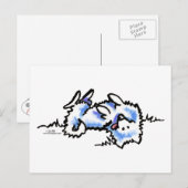 American Eskimo Dog Play Dead Postkarte (Vorne/Hinten)