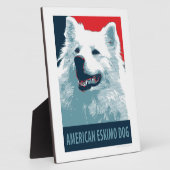 American Eskimo Dog Political Hope Parody Fotoplatte (Seite)