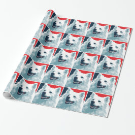 American Eskimo Dog Political Hope Parody Geschenkpapier