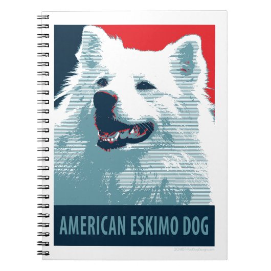 American Eskimo Dog Political Hope Parody Notizblock (Vorderseite)