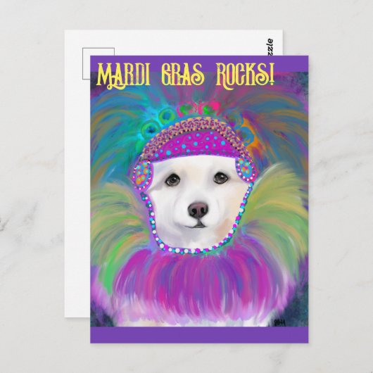 American Eskimo Dog Postkarte (Vorne/Hinten)