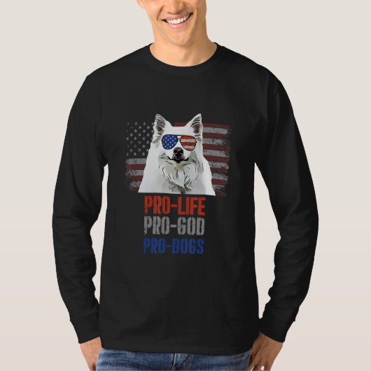 American Eskimo Dog Pro Life Pro God Pro Dogs T-Shirt (Vorderseite)