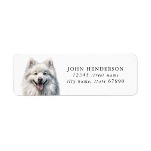 American Eskimo Dog Rücksendeadressen-Aufkleber