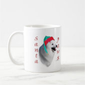 American Eskimo Dog Santa Paws Kaffeetasse (Links)