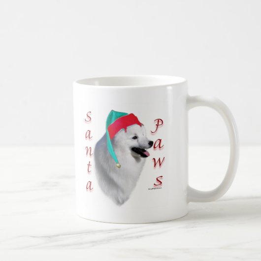 American Eskimo Dog Santa Paws Kaffeetasse (Rechts)