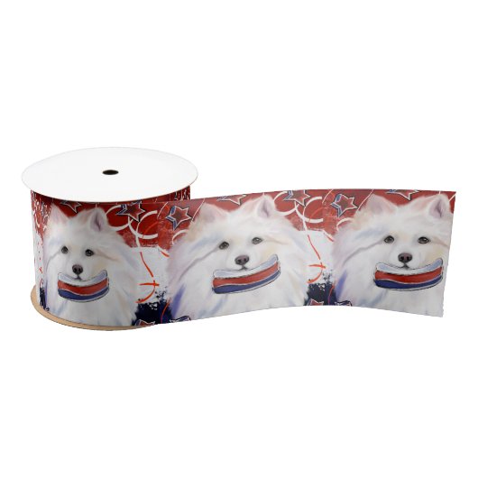 American Eskimo Dog Satinband (Spule)