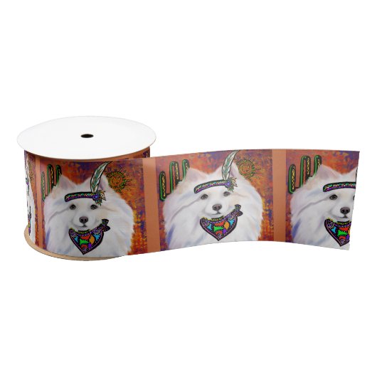 American Eskimo Dog Satinband (Spule)