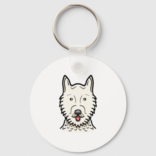 American Eskimo Dog Schlüsselanhänger (Vorderseite)