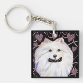 American Eskimo Dog Schlüsselanhänger (Vorderseite)