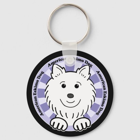 American Eskimo Dog Schlüsselanhänger (Vorderseite)