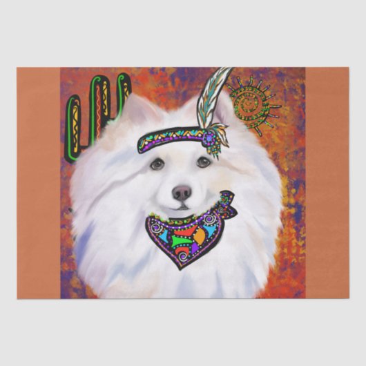 American Eskimo Dog Seidenpapier (Vorderseite)