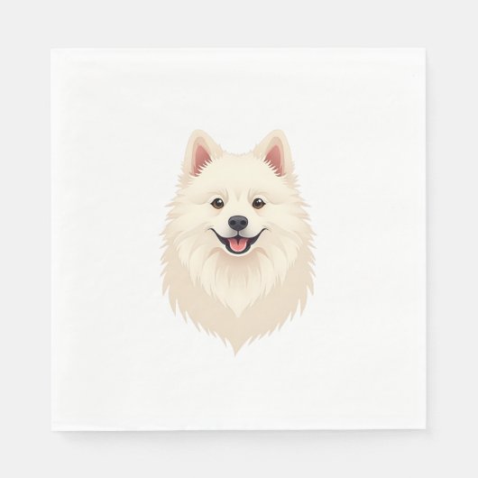 American Eskimo Dog Serviette (Vorderseite)
