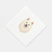 American Eskimo Dog Serviette (Ecke)