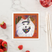 American Eskimo Dog Serviette (Beispiel)