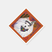 American Eskimo Dog Serviette (Ecke)