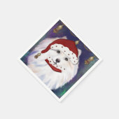 American Eskimo Dog Serviette (Ecke)