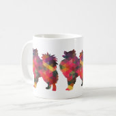 American Eskimo Dog Silhouette Designs Kaffeetasse (Vorderseite Links)