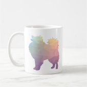 American Eskimo Dog Silhouette Designs Kaffeetasse (Links)