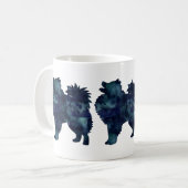 American Eskimo Dog Silhouette Designs Kaffeetasse (Vorderseite Links)