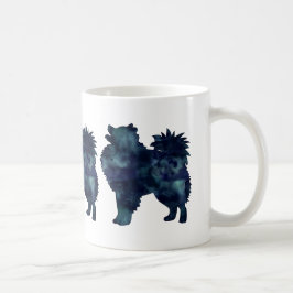 American Eskimo Dog Silhouette Designs Kaffeetasse