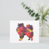 American Eskimo Dog Silhouette Designs Postkarte (Stehend Vorderseite)