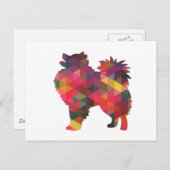 American Eskimo Dog Silhouette Designs Postkarte (Vorne/Hinten)