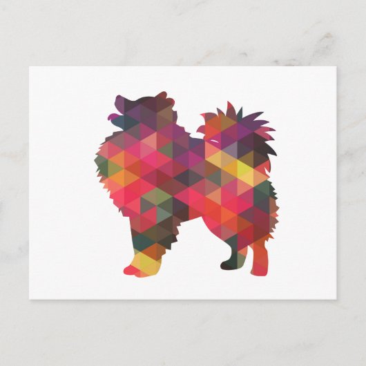 American Eskimo Dog Silhouette Designs Postkarte (Vorderseite)