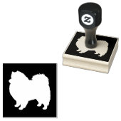 American Eskimo Dog Silhouette Eskie Gummistempel (Stempel)