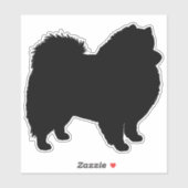 American Eskimo Dog Silhouette Eskie Vinyl Sticker (Blatt)