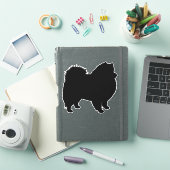 American Eskimo Dog Silhouette Eskie Vinyl Sticker (iPad Hülle)