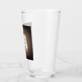 American Eskimo Dog Silhouette Rustikal Personalis Glas (Links)