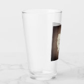 American Eskimo Dog Silhouette Rustikal Personalis Glas (Rechts)