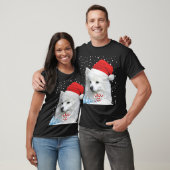American Eskimo Dog Ugly Christmas Sweater Santa H T-Shirt (Unisex)