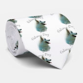 American Eskimo Dog Vater 2 Krawatte (Gerollt)