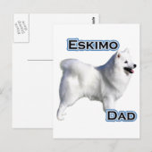 American Eskimo Dog Vater 4 Postkarte (Vorne/Hinten)